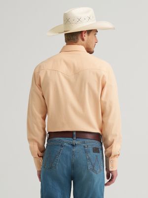 Men's Cody Johnson Two Pocket Western Snap Shirt in Peach