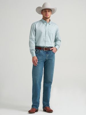 Men's Cody Johnson One Pocket Button Down Shirt in Moss Paisley alternative view