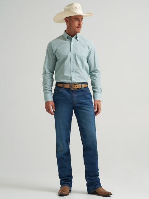 Men's Cody Johnson One Pocket Button Down Shirt in Moss Stripe alternative view