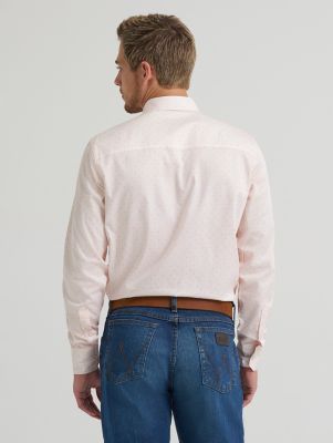 Men's Cody Johnson One Pocket Button Down Shirt in Peach Hologram alternative view 2