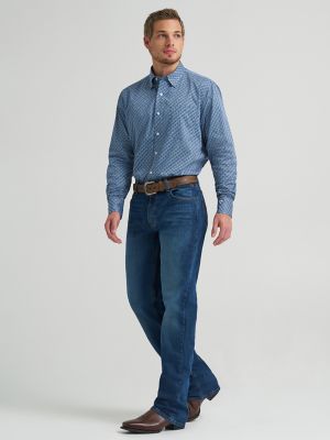 Men's Cody Johnson One Pocket Button Down Shirt in Blue Folds alternative view