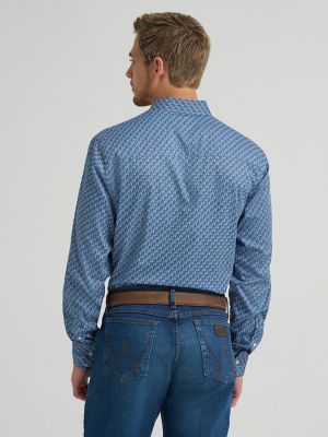 Men's Cody Johnson One Pocket Button Down Shirt in Blue Folds alternative view 2