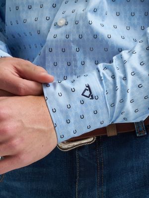 Men's Cody Johnson One Pocket Button Down Shirt in Horseshoe alternative view 4