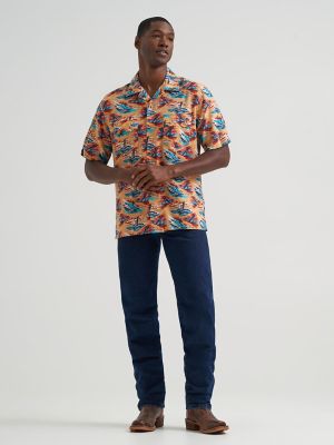 Wrangler&reg; Coconut Cowboy Camp Shirt in Cowboy Surf