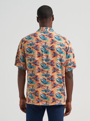 Wrangler&reg; Coconut Cowboy Camp Shirt in Cowboy Surf