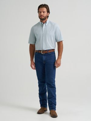 Wrangler&reg; George Strait&trade; Short Sleeve Two Pocket Button Down Shirt in Grove Green Bubbles