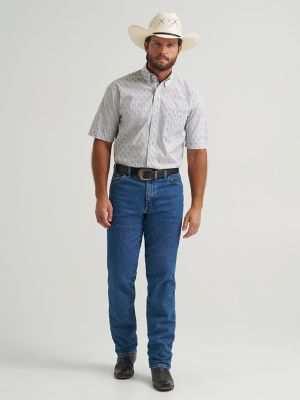 Wrangler&reg; George Strait&trade; Short Sleeve One Pocket Button Down Shirt in Cloud Paisley