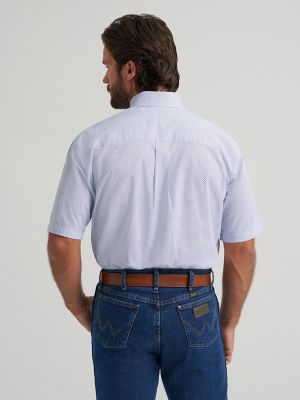 Wrangler&reg; George Strait&trade; Short Sleeve Two Pocket Button Down Shirt in Red Dot