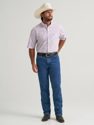 Wrangler&reg; George Strait&trade; Short Sleeve One Pocket Button Down Shirt in Fireworks alternative view