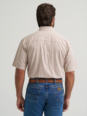 Wrangler&reg; George Strait&trade; Short Sleeve Two Pocket Button Down Shirt in Desert Plaid