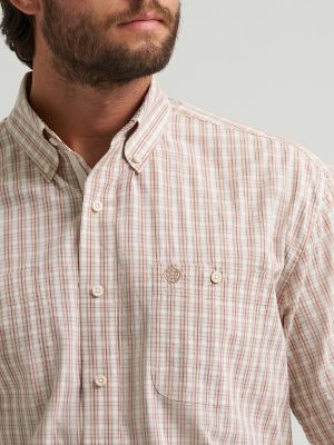Wrangler&reg; George Strait&trade; Short Sleeve Two Pocket Button Down Shirt in Desert Plaid