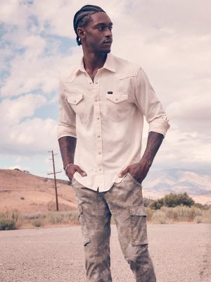 Men's Denim Western Snap Front Shirt