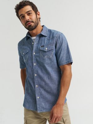 Men's Chambray Short Sleeve Shirt