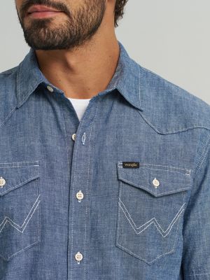 Men's Chambray Short Sleeve Shirt