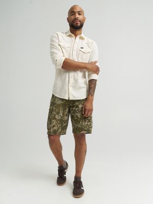 Men's Stretch Ripstop Cargo Short in Vintage Camo alternative view 5
