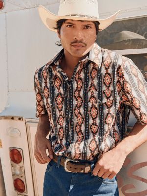 Men's Checotah® Short Sleeve Western Snap Shirt from Wrangler - $54.99