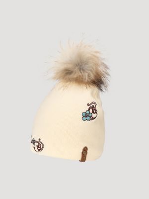 Women’s Embroidery Pom Pom Beanie