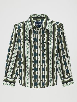 Boy's Checotah Long Sleeve Western Snap Shirt from Wrangler - $39.99