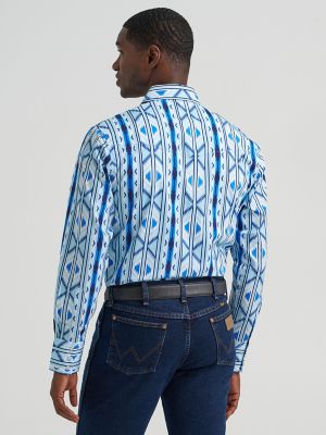 Men's Checotah&reg; Long Sleeve Western Snap Printed Shirt in Icy alternative view 2