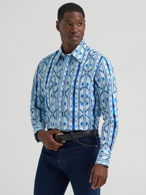 Men's Checotah® Long Sleeve Western Snap Printed Shirt from Wrangler - $54.99