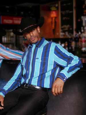 Vintage-Inspired Brushpopper Western Snap Workshirt