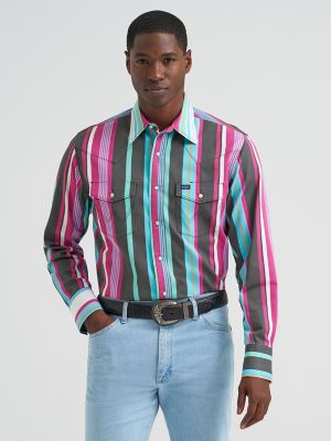Vintage-Inspired Brushpopper Western Snap Workshirt in Desert Dusk alternative view 4