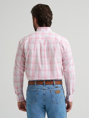 Men's Wrangler Bucking Cancer Button Down Shirt