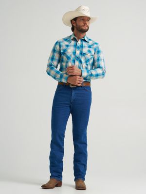 Men's Wrangler&reg; Logo Long Sleeve Western Snap Shirt 