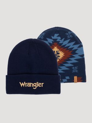 Men’s Southwestern/Solid Beanie (2-Pack)