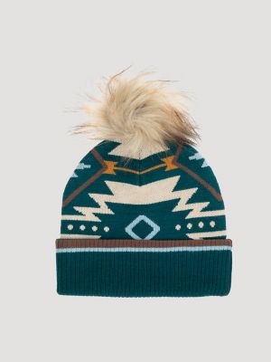 Women’s Southwestern Pom Pom Beanie