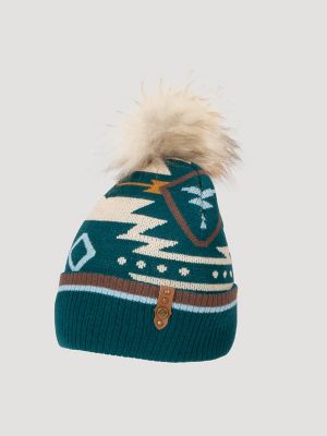 Women’s Southwestern Pom Pom Beanie