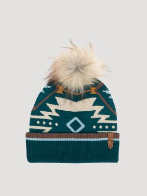 Women's Southwestern Pom Pom Beanie NEW Wrangler® Shipping