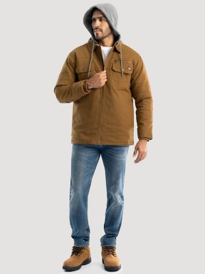 Men's Hooded Workwear Quilted Lined Shirt Jacket | NEW | Wrangler®