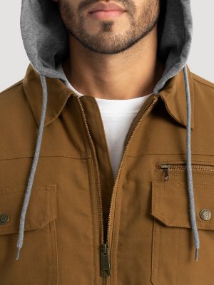 Men's Hooded Workwear Quilted Lined Shirt Jacket | NEW | Wrangler®