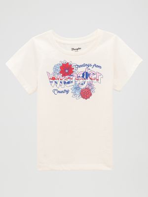 Girl's Americana Greetings Graphic Tee from Wrangler - $22.99