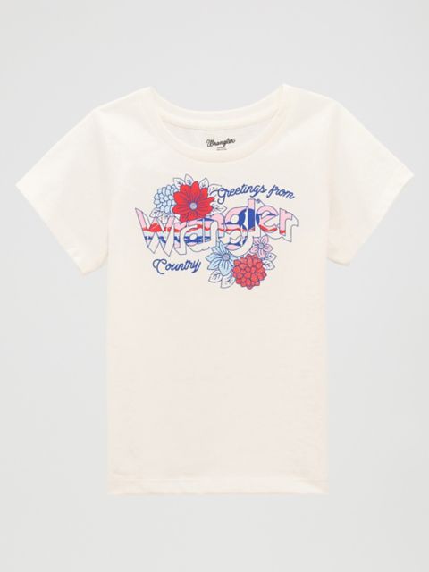 Детские футболки Wrangler Girl's Americana Greetings Graphic Tee