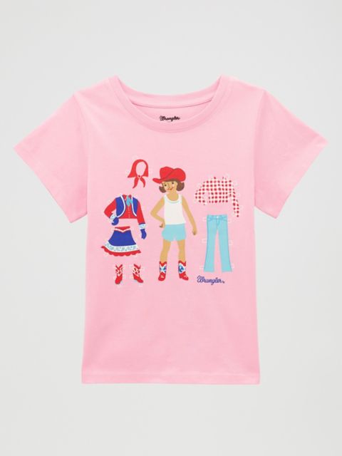 Детские футболки Wrangler Girl's Paper Doll Graphic Tee