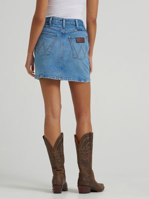 Womens Retro Bailey Denim Skirt:Mikayla:24 alternative view 5