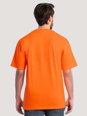 Men's Workwear Pocket T-Shirt in Orange