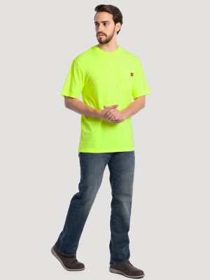 Men's Workwear Pocket T-Shirt in Yellow alternative view