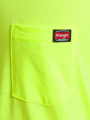 Men's Workwear Pocket T-Shirt in Yellow alternative view 4