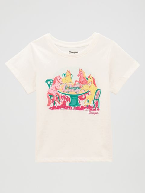 Детские футболки Wrangler Girl's Pony Puzzle Graphic Tee