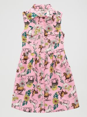 Girl's Bold Print Western Snap Dress from Wrangler - $32.99