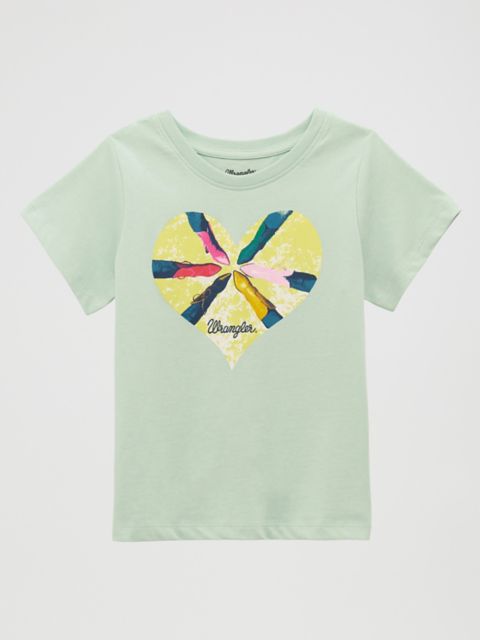 Детские ботинки Wrangler Girl's Cowgirl Boot Love Graphic Tee