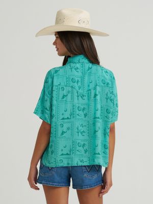 Women's Wrangler Cowgirl Camp Shirt