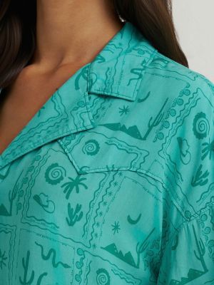 Women's Wrangler Cowgirl Camp Shirt