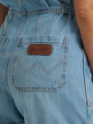 Women's Denim Snap Utility Romper