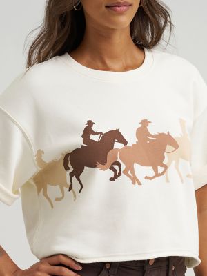 Women's Short Sleeve Crew Sweatshirt