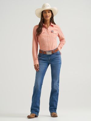 Women's Wrangler Aria Performance Shirt in Orange
