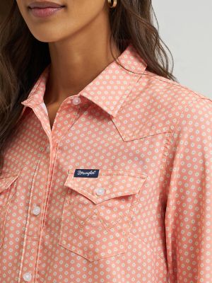 Women's Wrangler Aria Performance Shirt in Orange
